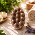 Jabón artesanal de masaje con puntos de masaje para limpieza profunda e hidratación natural.