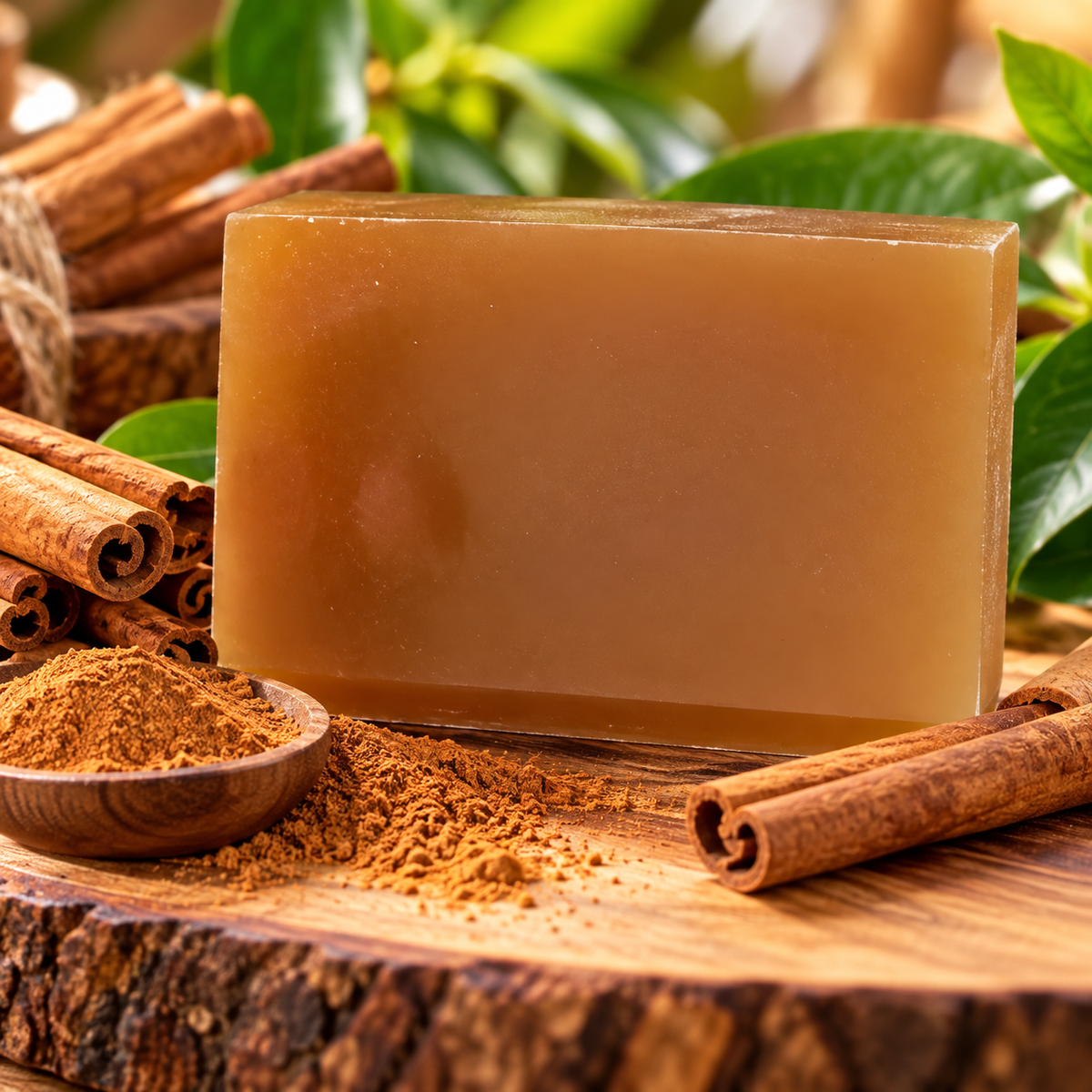 Jabón Artesanal de Canela con Vitamina E y Manteca de Karité | Limpieza y Suavidad para la Piel