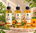 Trío de Aceites Naturales Pureza Natural GG 4 oz | Aceite Anticaída Herbal, Romero y Caléndula – Nutrición, Fortalecimiento y Brillo