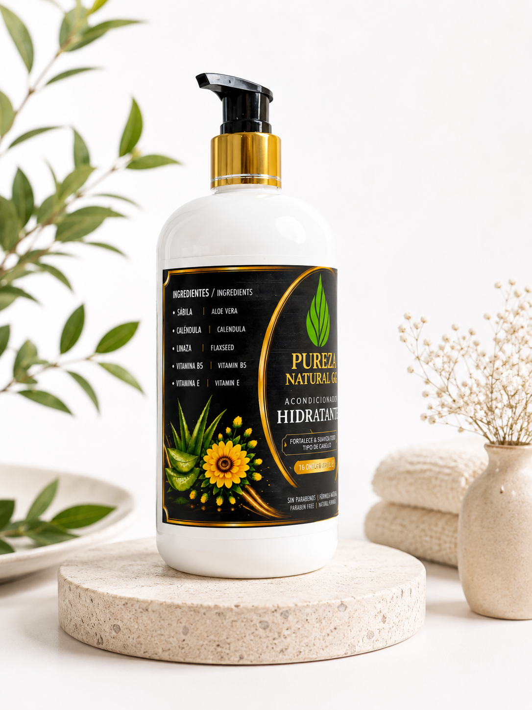 Acondicionador Hidratante Natural   Brillo e Hidratación Profunda