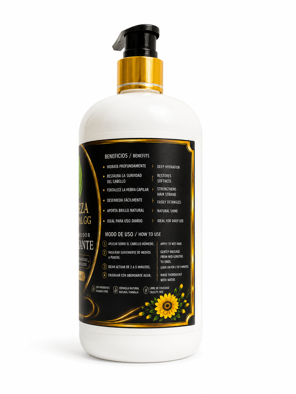 Acondicionador Hidratante Natural   Brillo e Hidratación Profunda