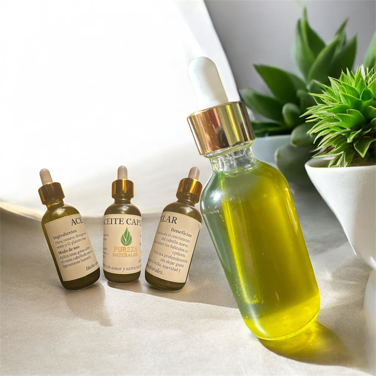 Aceite Renacer Capilar con 12 Hierbas — Crecimiento, Fortalecimiento y Nutrición Profunda | Pureza Natural GG