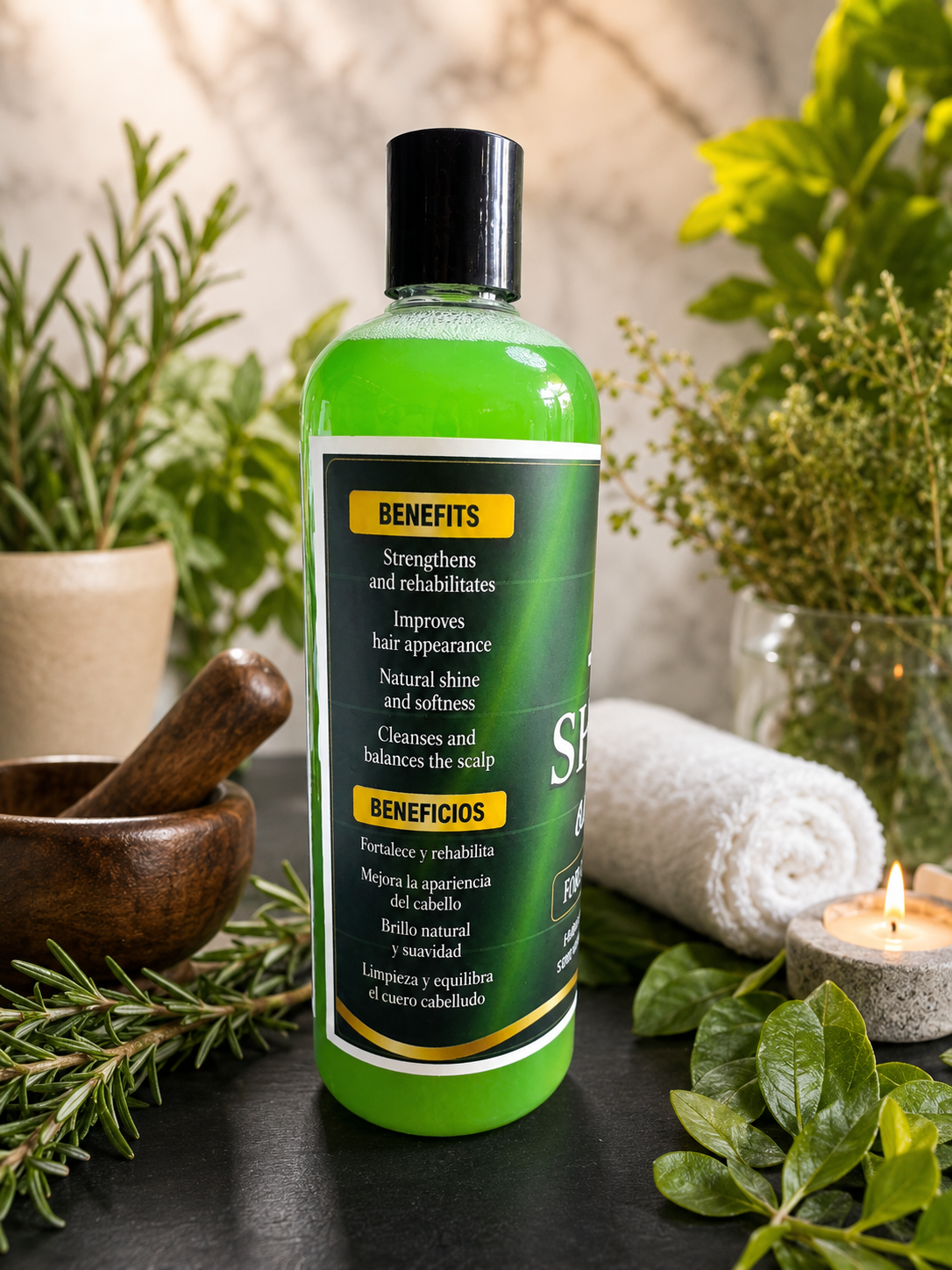Champú de Romero Natural – Fortalecedor y Revitalizante | Pureza Natural GG