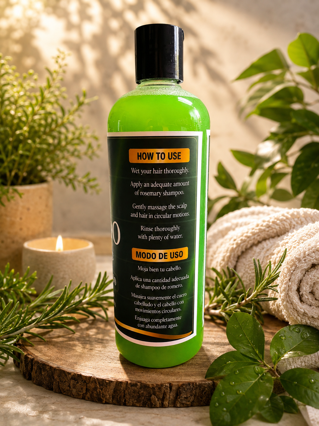 Champú de Romero Natural – Fortalecedor y Revitalizante | Pureza Natural GG