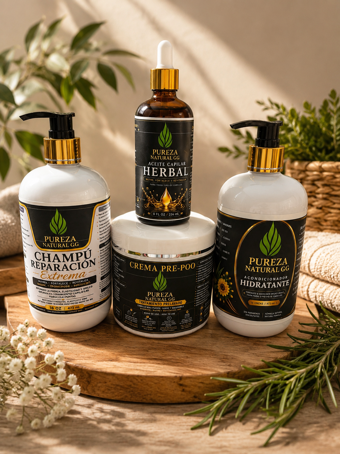 Kit Capilar Completo Pureza Natural GG – Reparación, Fortalecimiento y Nutrición
