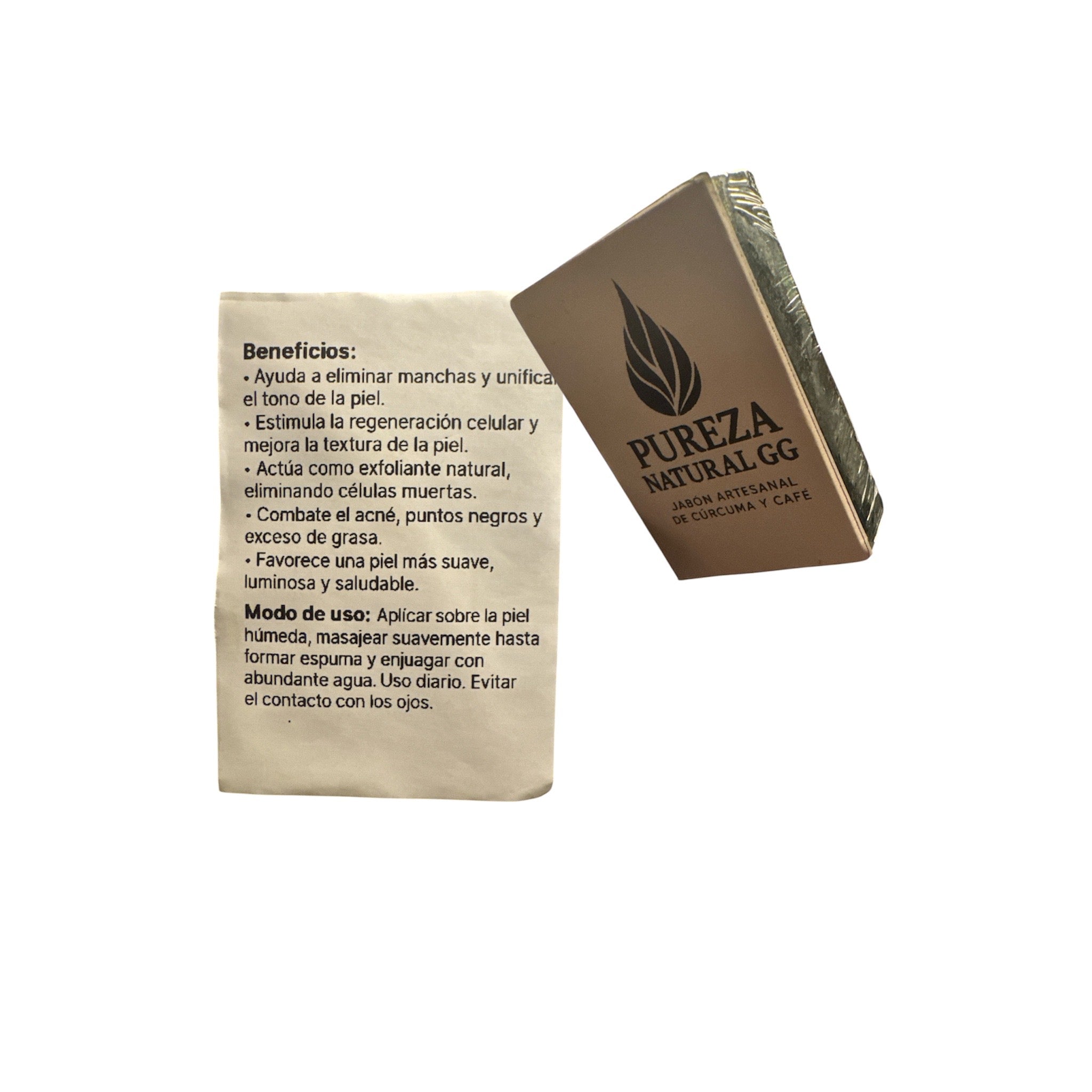 Jabón Artesanal de Cúrcuma y Café – Exfoliante Natural, Luminosidad y Limpieza Profunda | Pureza Natural GG