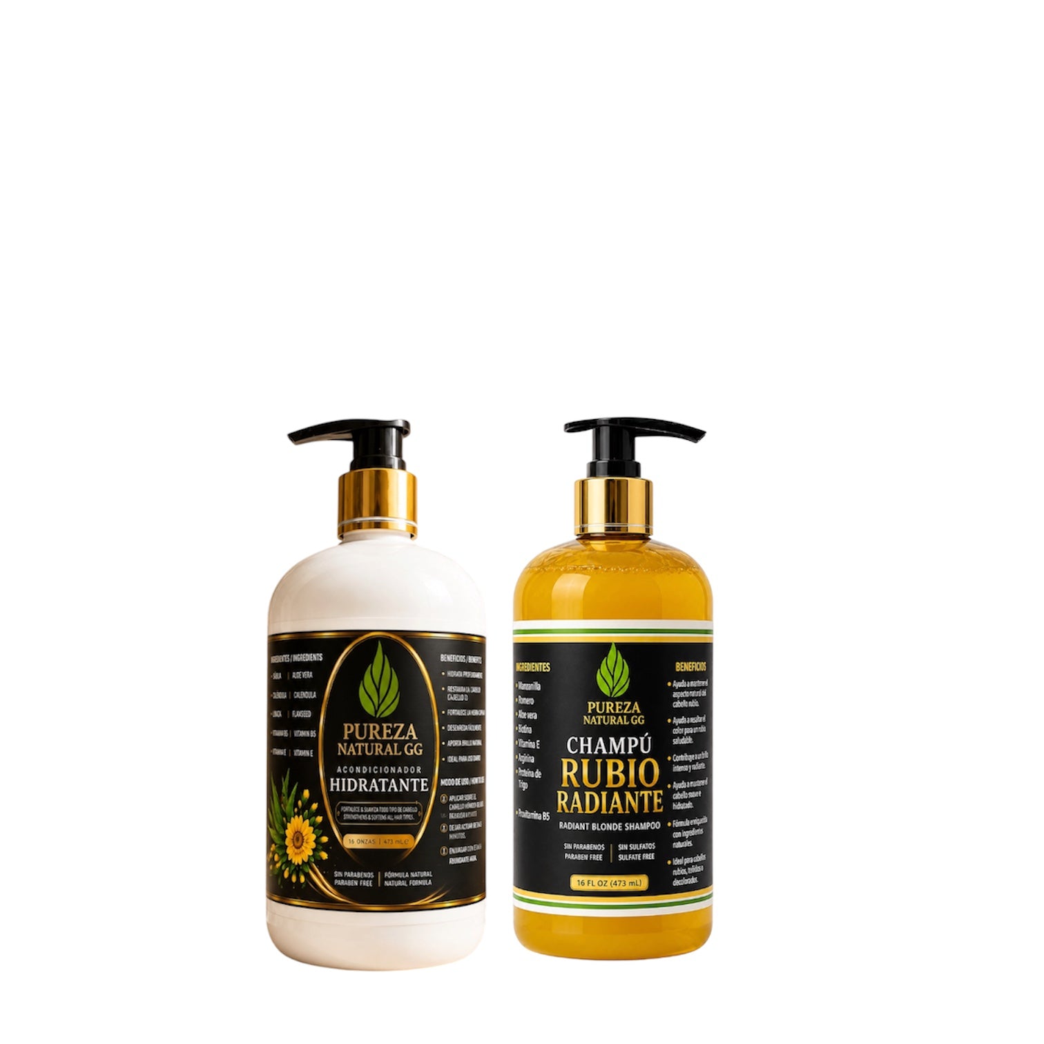 Kit Rubio RadianteAcondicionador Hidratante Natural  Protección Brillo