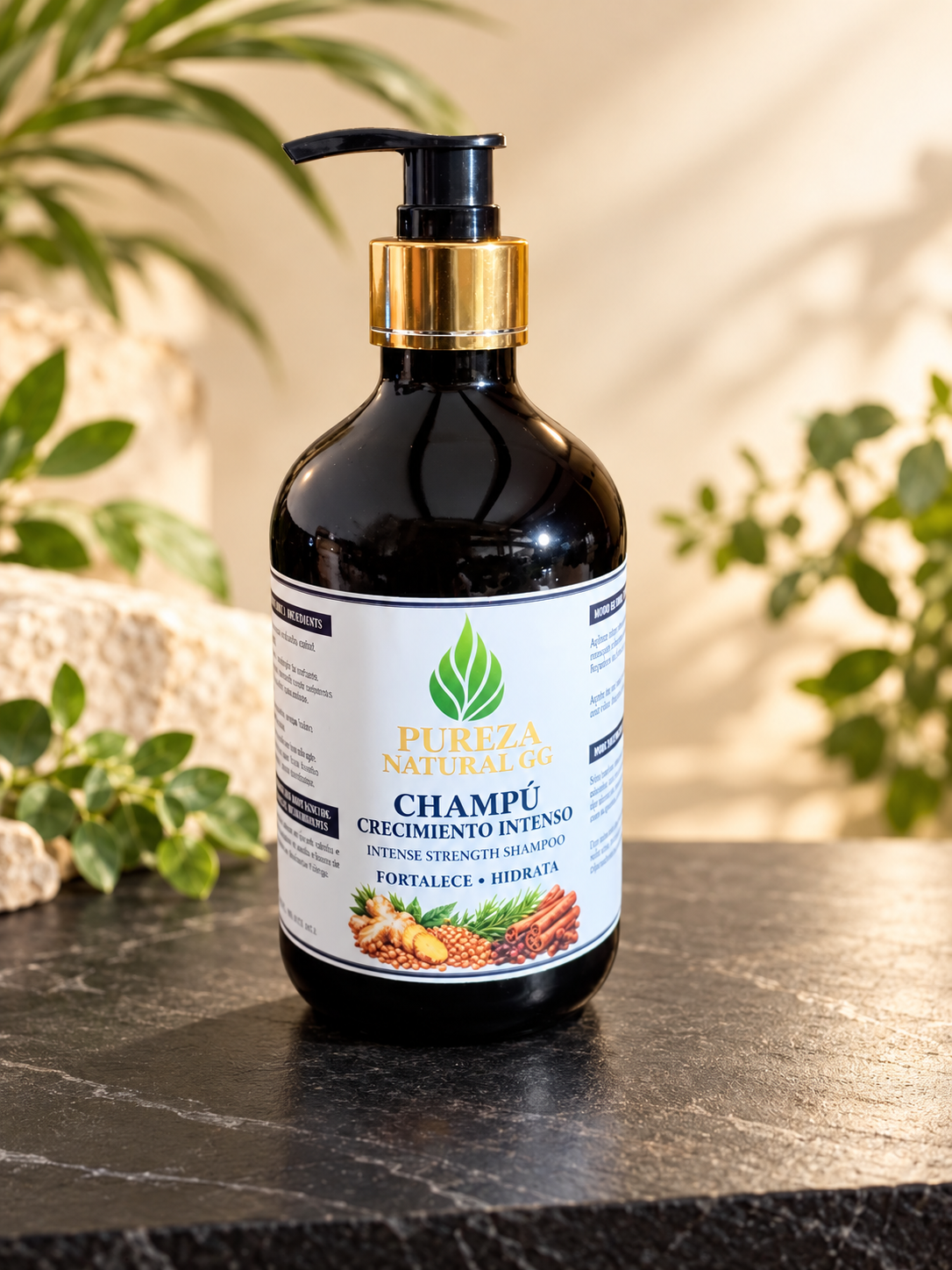 Champú Herbal Ingredientes Naturales