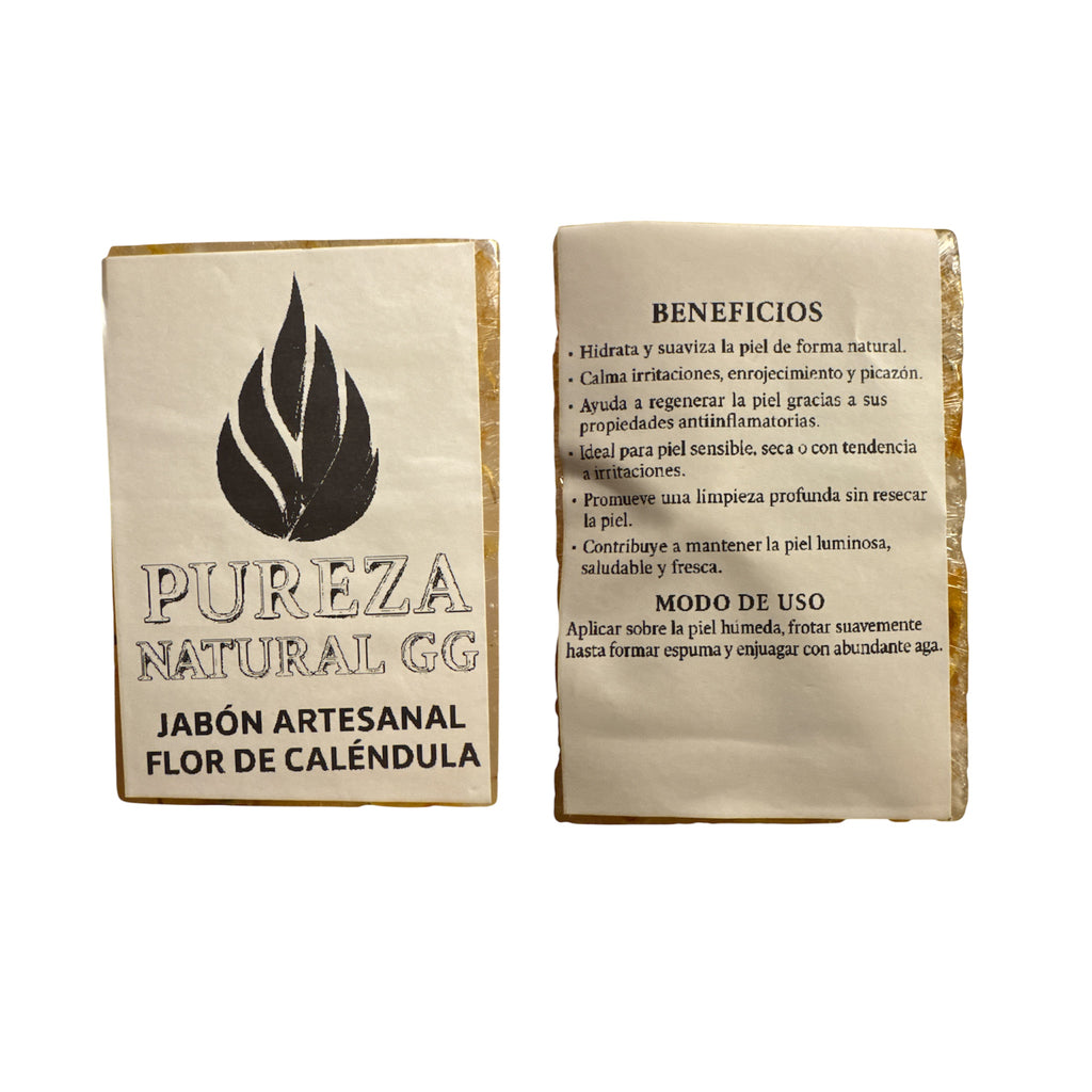 Jabón Artesanal de Flor de Caléndula – Limpieza, Suavidad y Cuidado Natural | Pureza Natural GG
